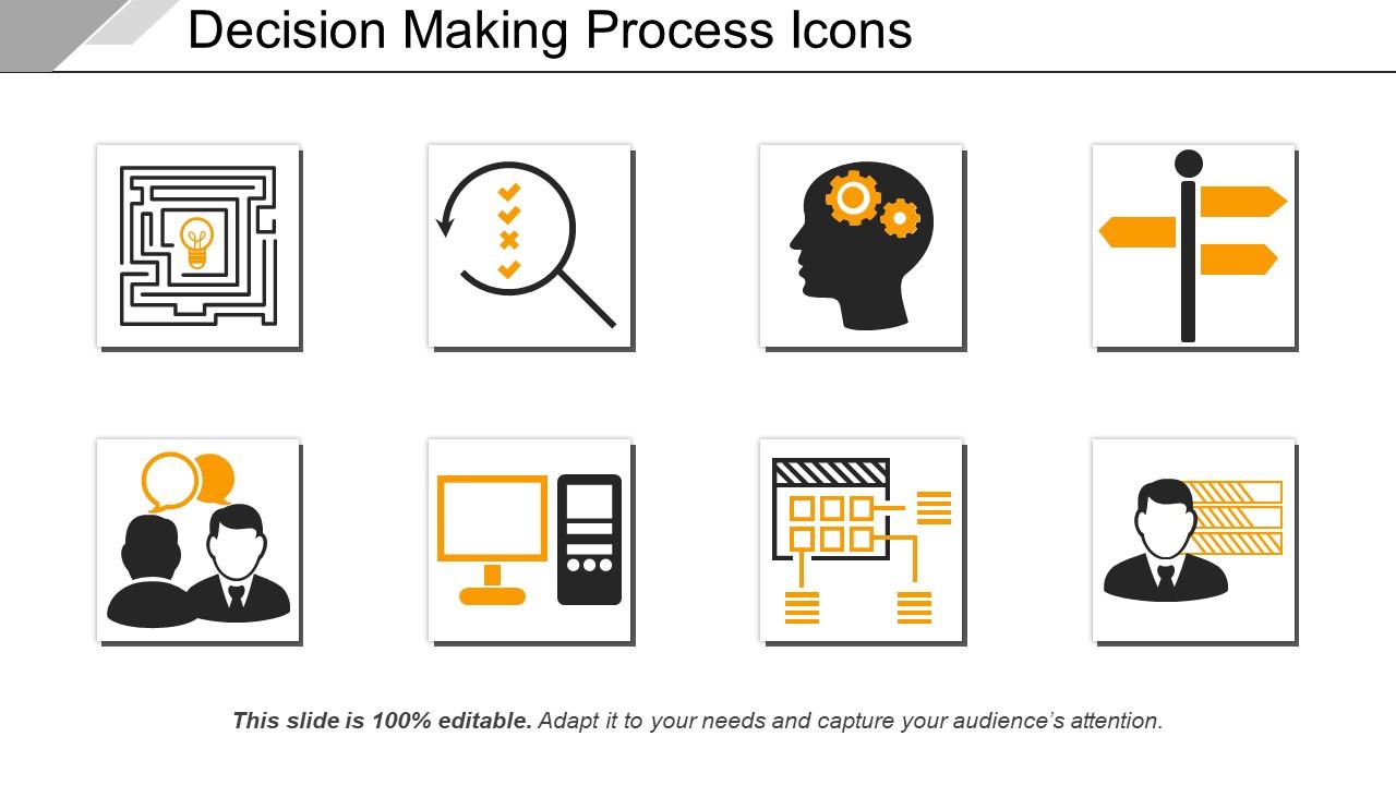 Decision making process icons Slide00