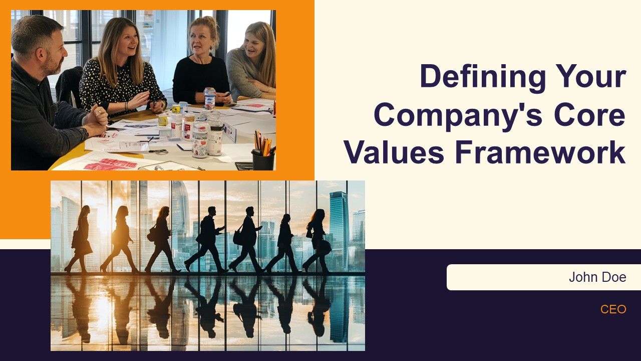 Defining Your Companys Core Values Framework PPT Outline AT