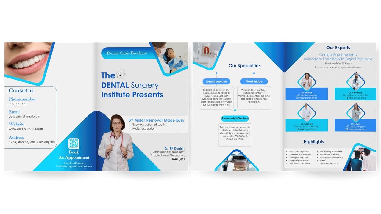 Dental Clinic Molar Brochure Bifold
