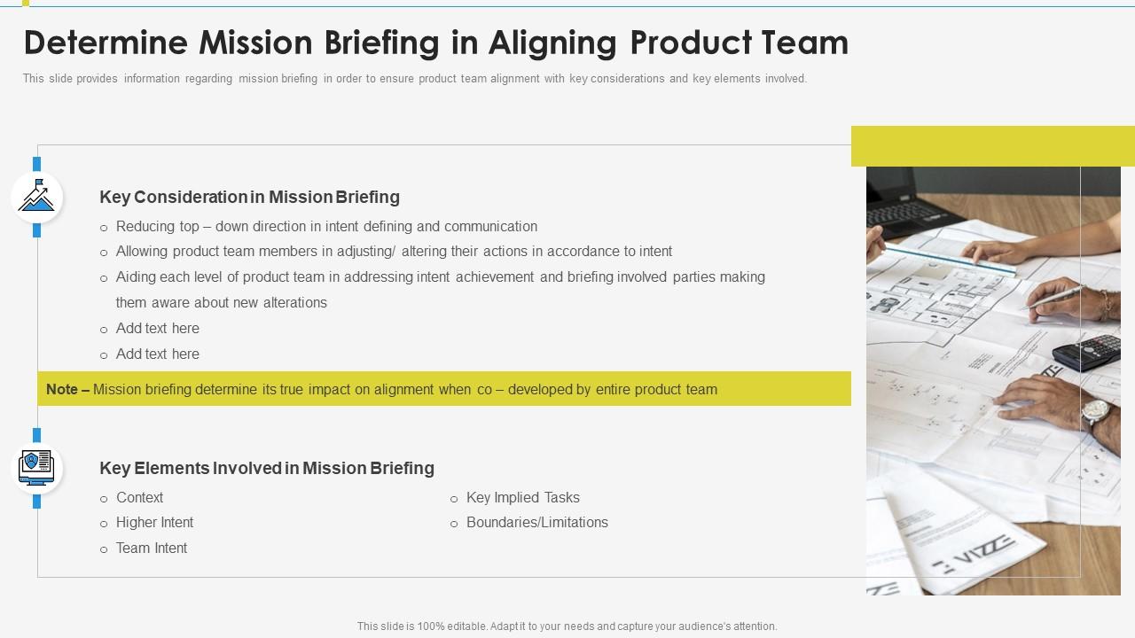 Determine Mission Briefing Aligning Enabling Effective Product