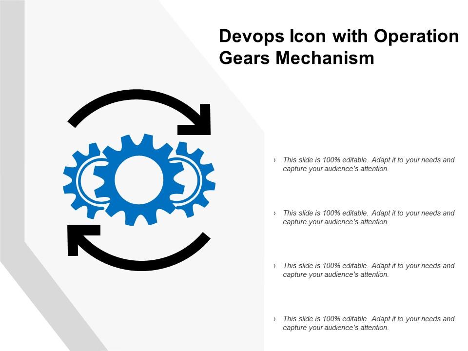 Devops icon with operation gears mechanism