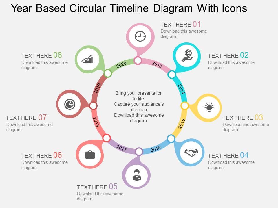 di_year_based_circular_timeline_diagram_with_icons_flat_powerpoint_design_Slide01