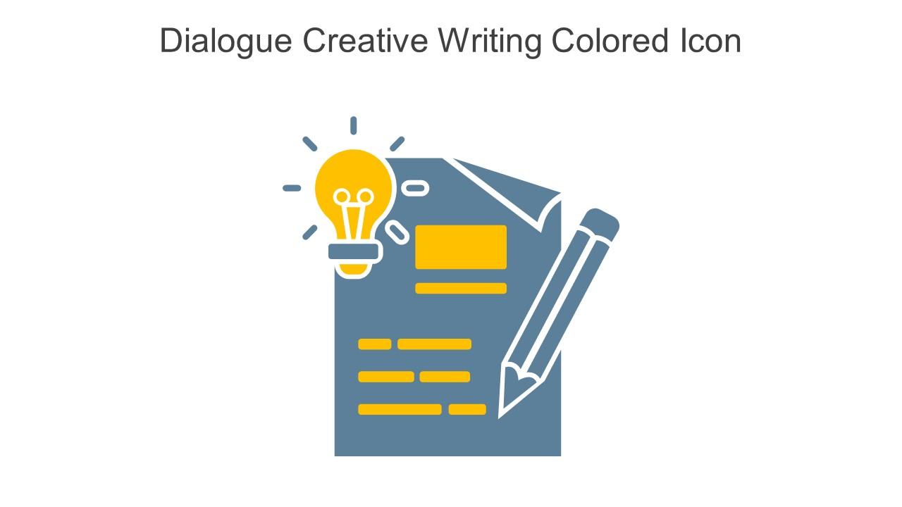 Dialogue Creative Writing Colored Icon In Powerpoint Pptx Png And ...