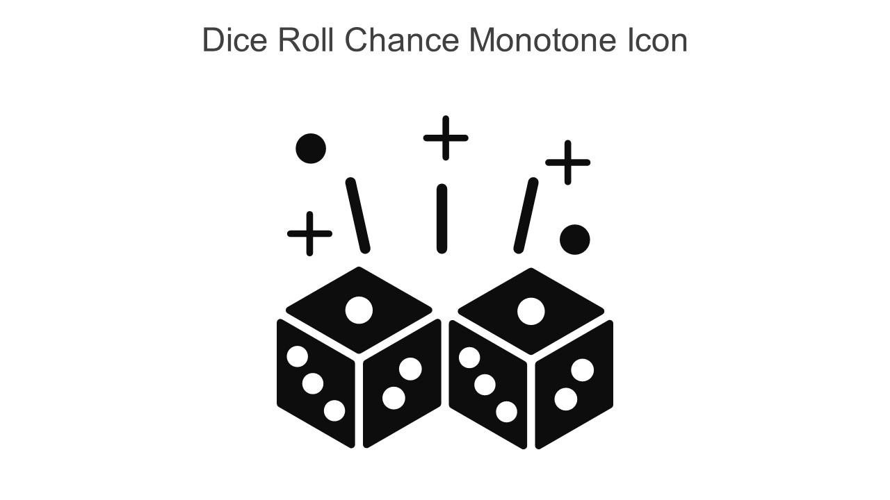 Dice Roll Chance Monotone Icon In Powerpoint Pptx Png And Editable Eps Format