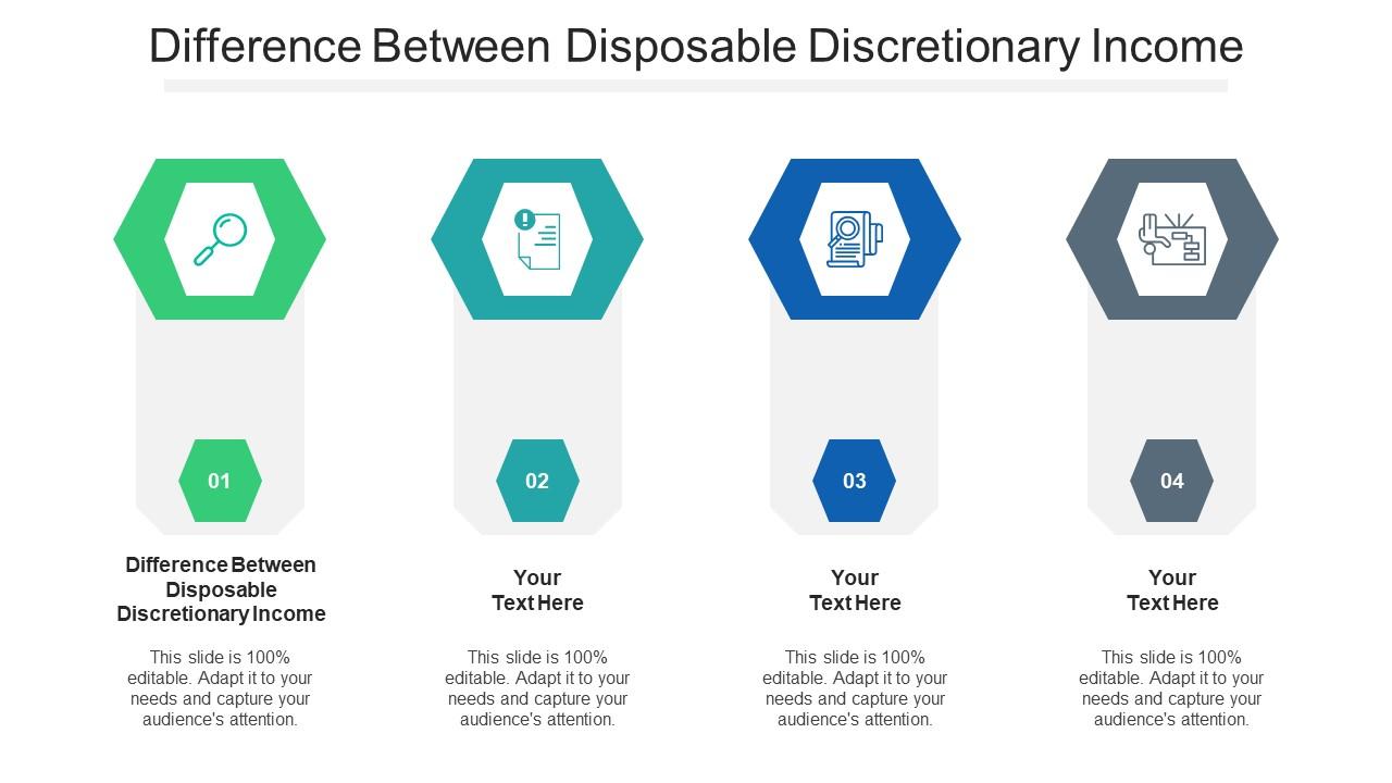 Difference Between Disposable Discretionary Ppt Infographic