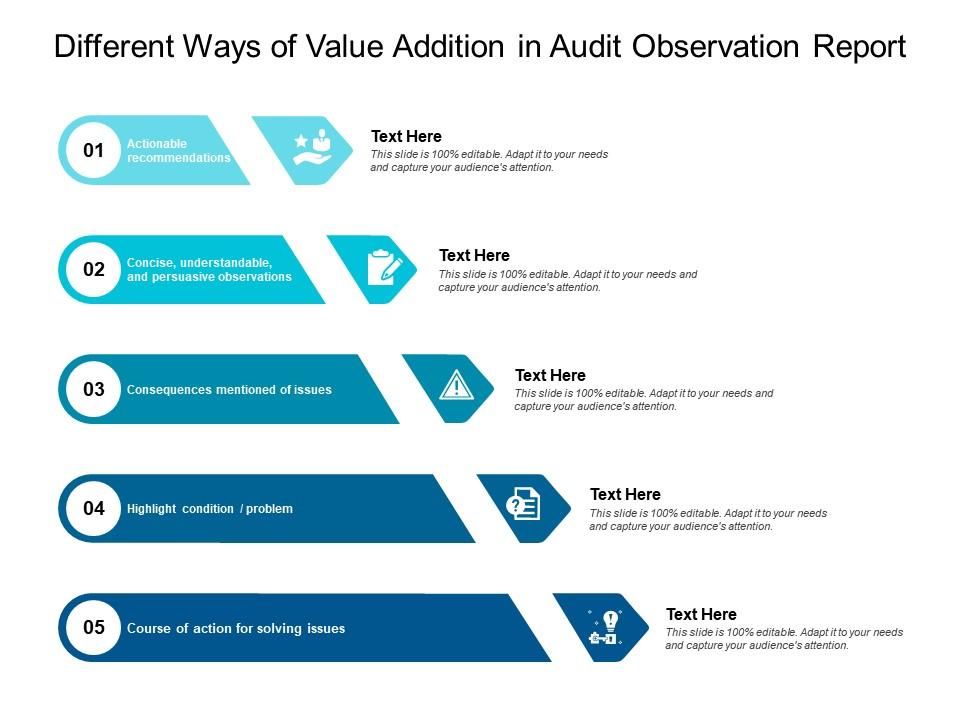 Different ways of value addition in audit observation report Slide01