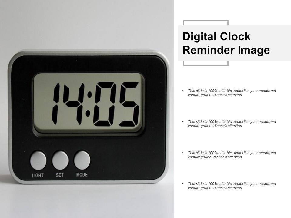 Digital Clock Reminder Image PowerPoint Presentation Images