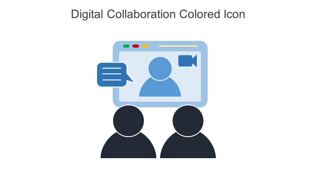 Digital Collaboration Colored Icon In Powerpoint Pptx Png And Editable ...