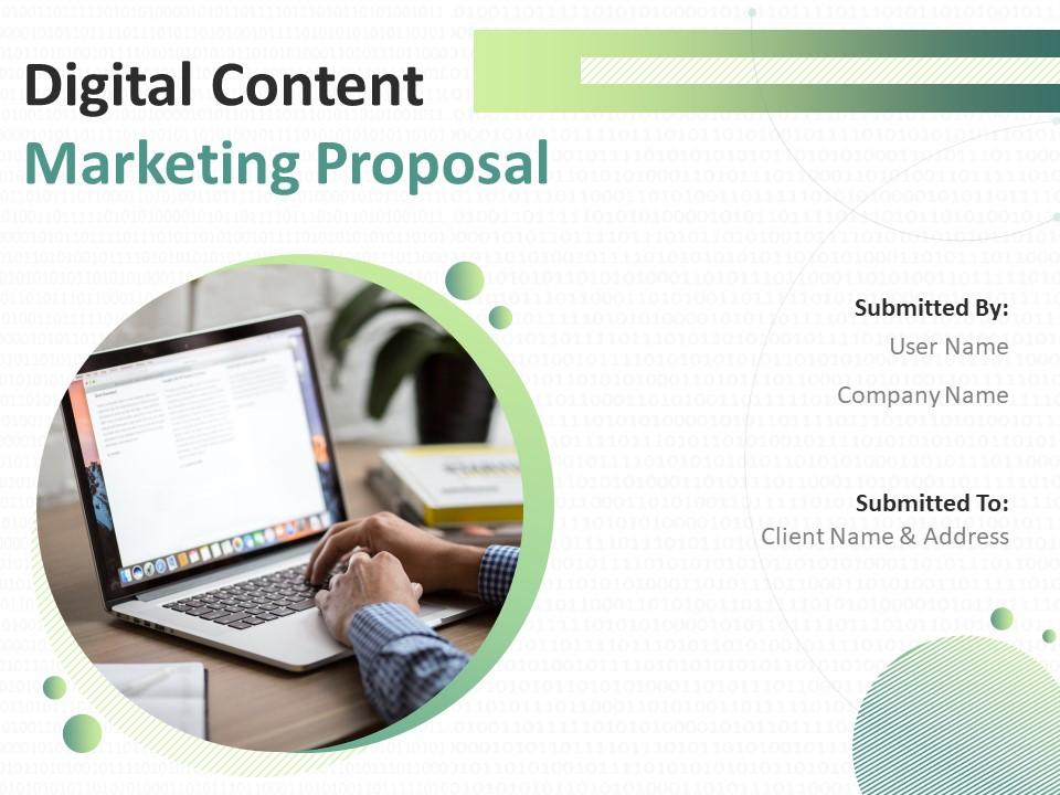 Digital Content Marketing Proposal Powerpoint Presentation Slides