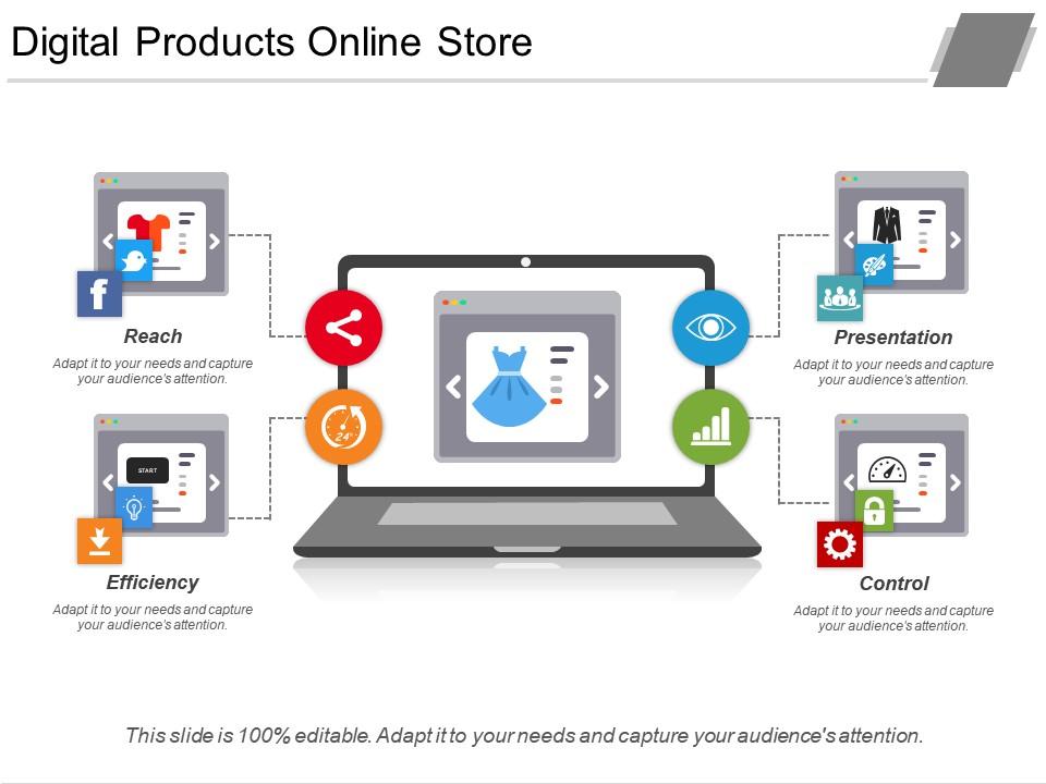 Digital products online store ppt slides Slide01