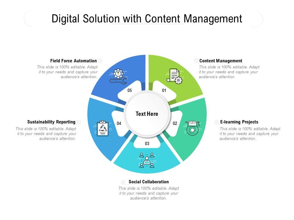 Digital Solution With Content Management PowerPoint Presentation