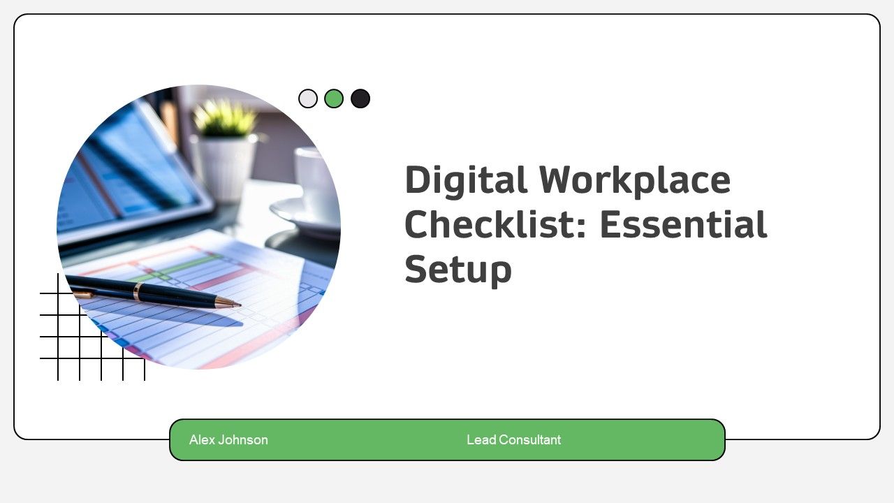Digital Workplace Checklist Essential Setup PPT Slides AT Digital Workplace Checklist Essential Setup PPT Slides AT