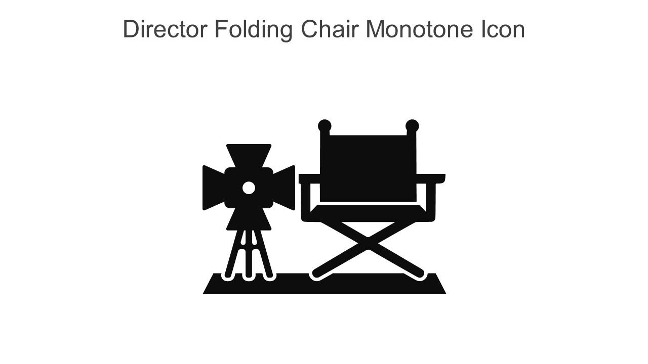 Director Folding Chair Monotone Icon In Powerpoint Pptx Png And ...