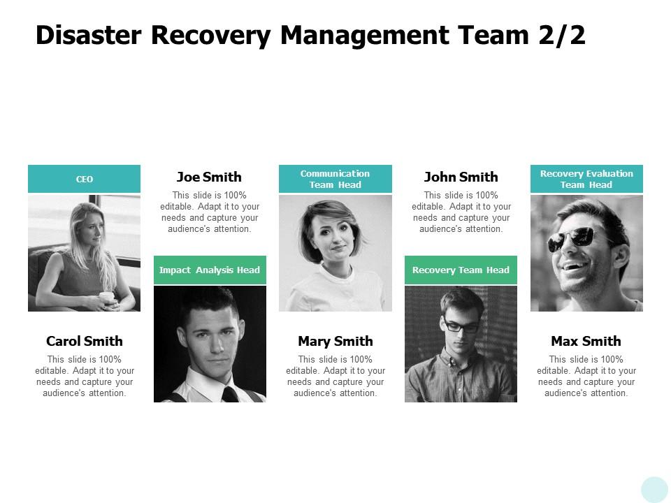 Disaster recovery management team communication ppt powerpoint presentation gallery vector Slide00