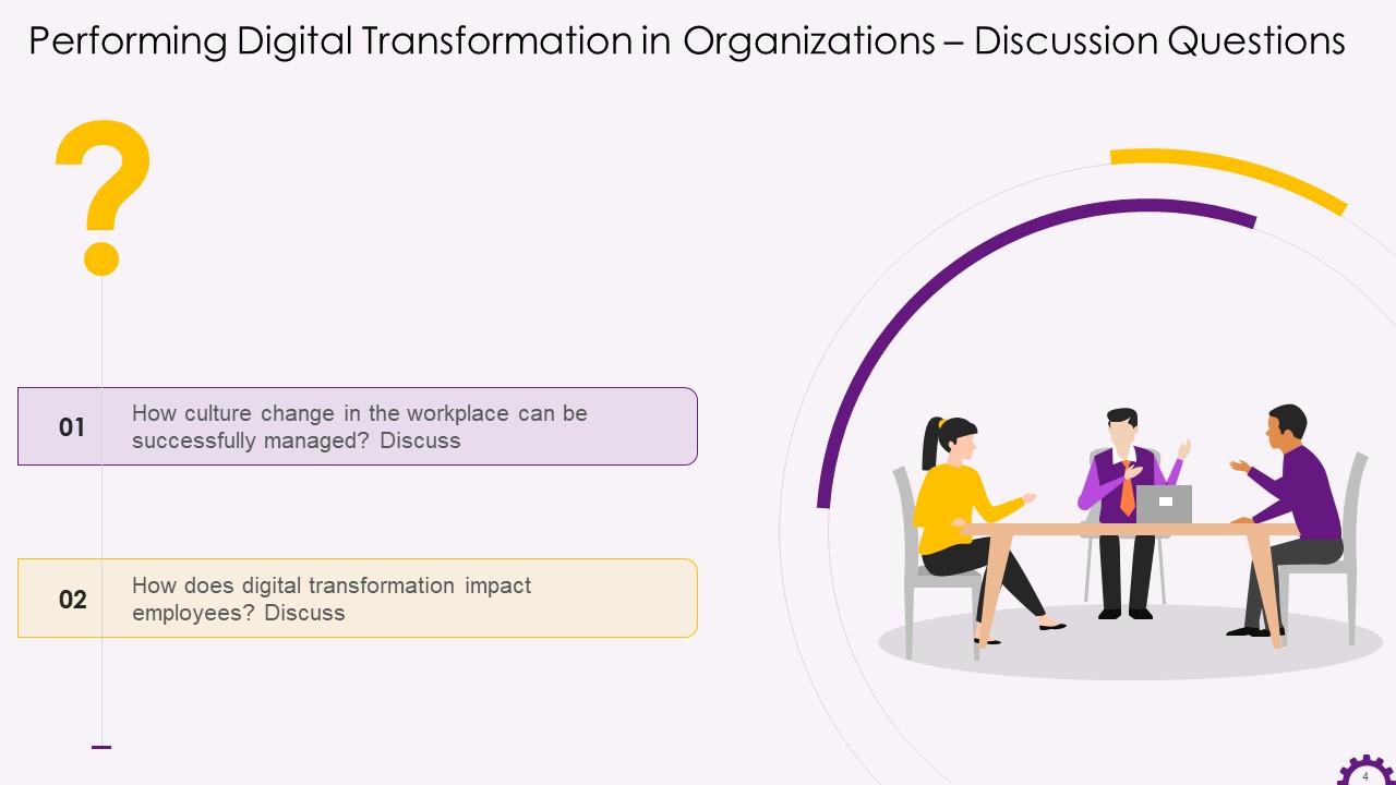 Discussion Questions On Digital Transformation Training Ppt