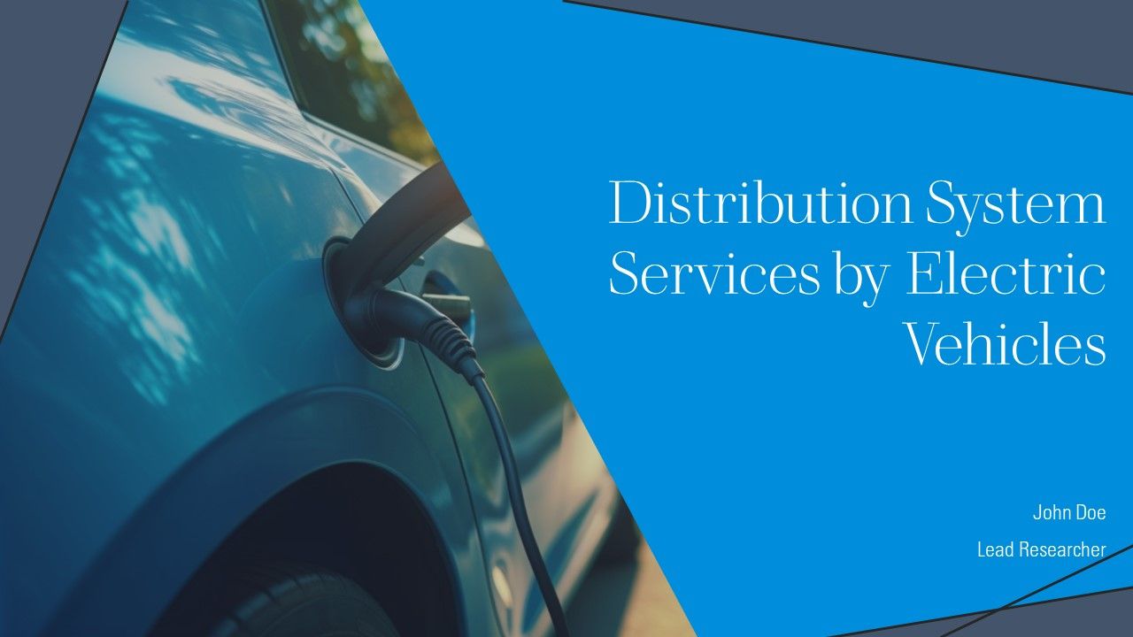 Distribution System Services By Electric Vehicles PPT PowerPoint AT