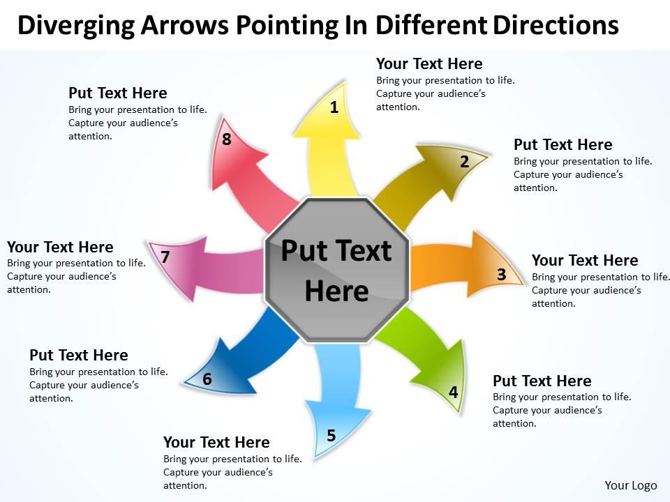 diverging_arrows_pointing_different_directions_circular_motion_network_powerpoint_slides_Slide01