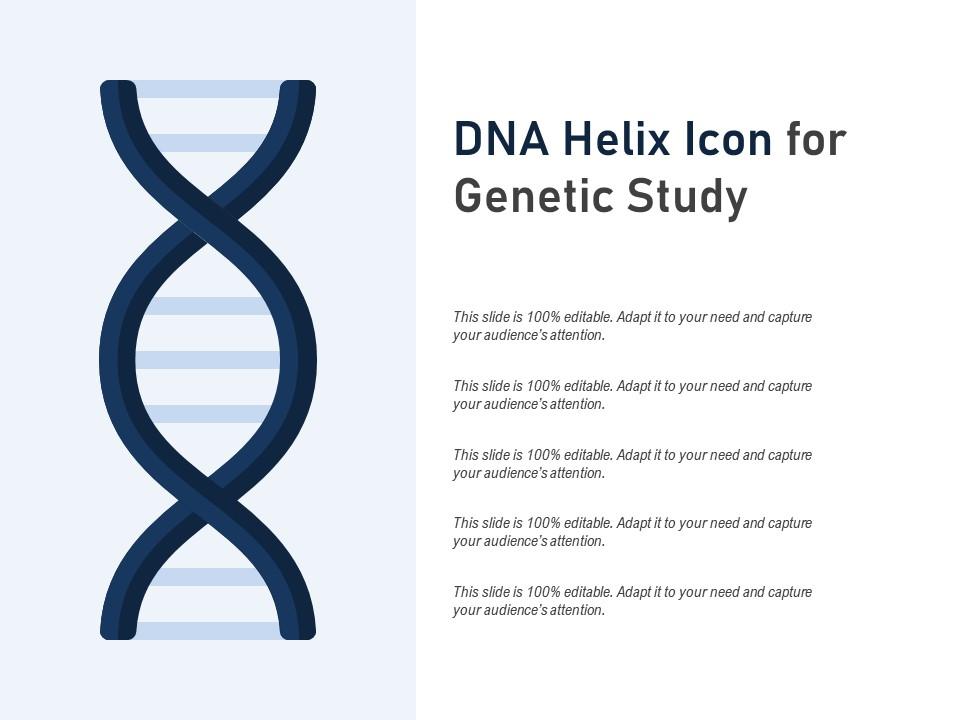 DNA Helix Icon For Genetic Study