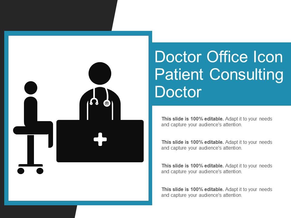 Doctor office icon patient consulting doctor Slide01