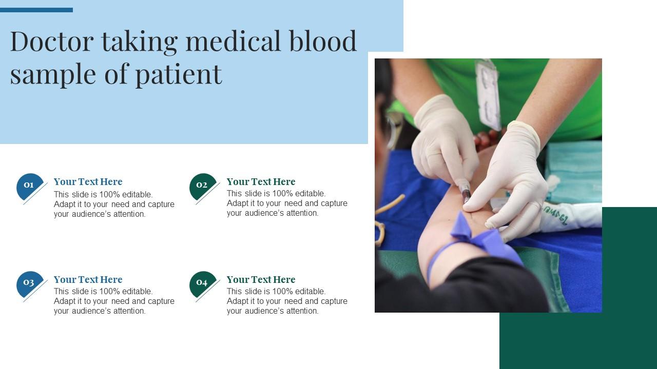 Doctor Taking Medical Blood Sample Of Patient PPT Slide