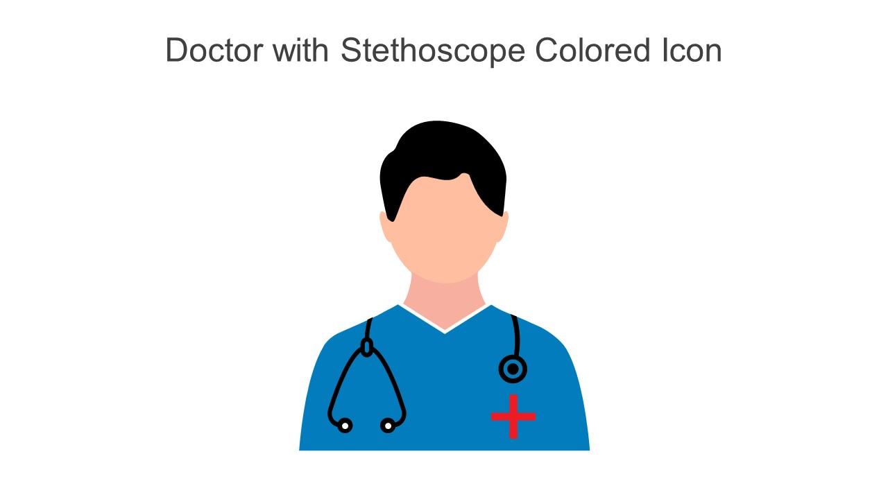 Doctor With Stethoscope Colored Icon In Powerpoint Pptx Png And Editable Eps Format Slide01