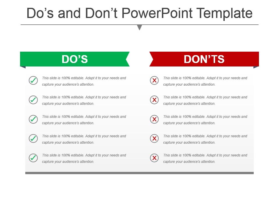 dos_and_donts_bullet_points_with_tick_mark_icon_ppt_slide_Slide01