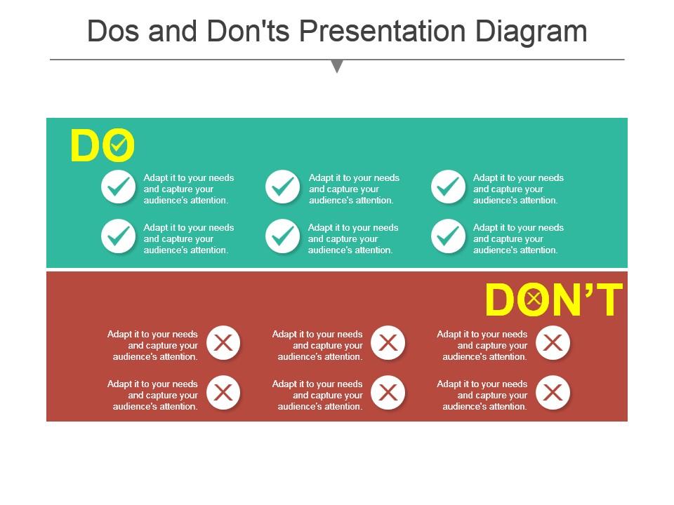 Dos and donts presentation diagram Slide01