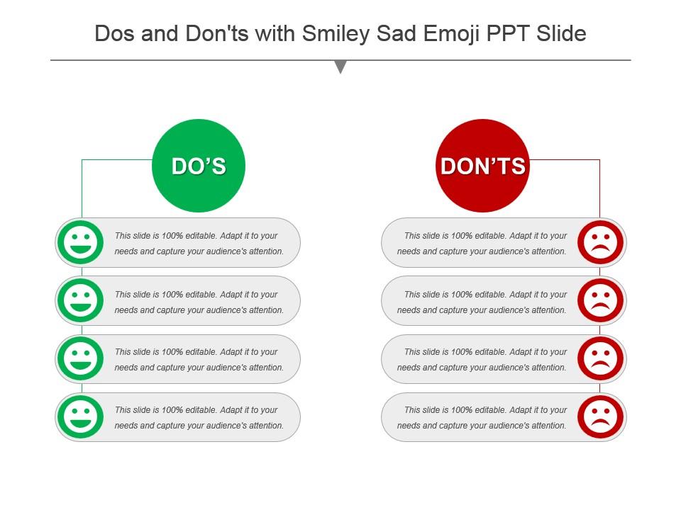 dos_and_donts_with_smiley_sad_emoji_ppt_slide_Slide01