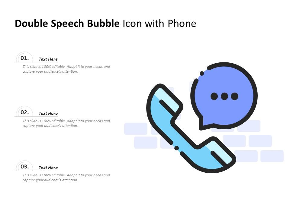 Double Speech Bubble Icon With Phone