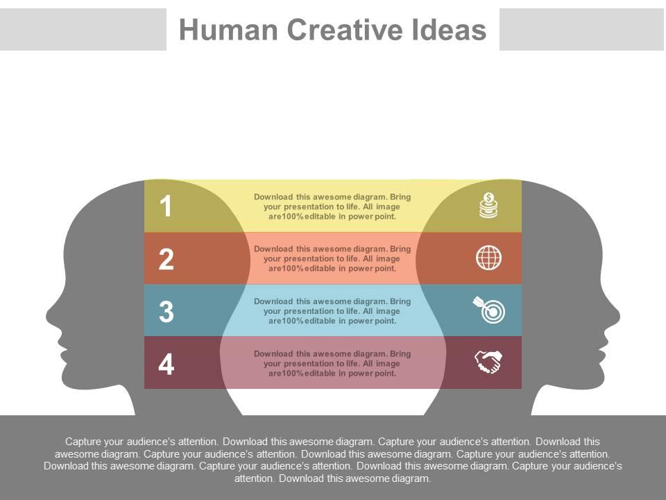 download Four Tags For Human Creative Idea Sharing Flat Powerpoint ...