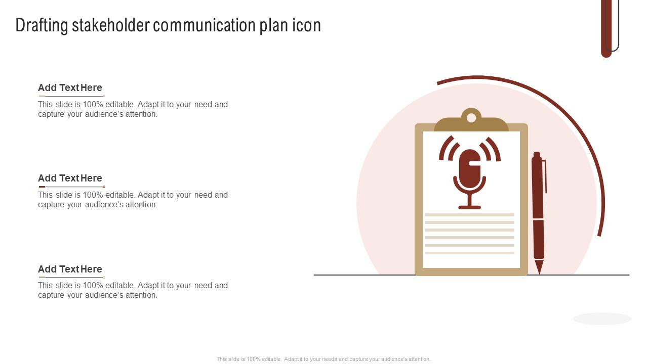 Drafting Stakeholder Communication Plan Icon