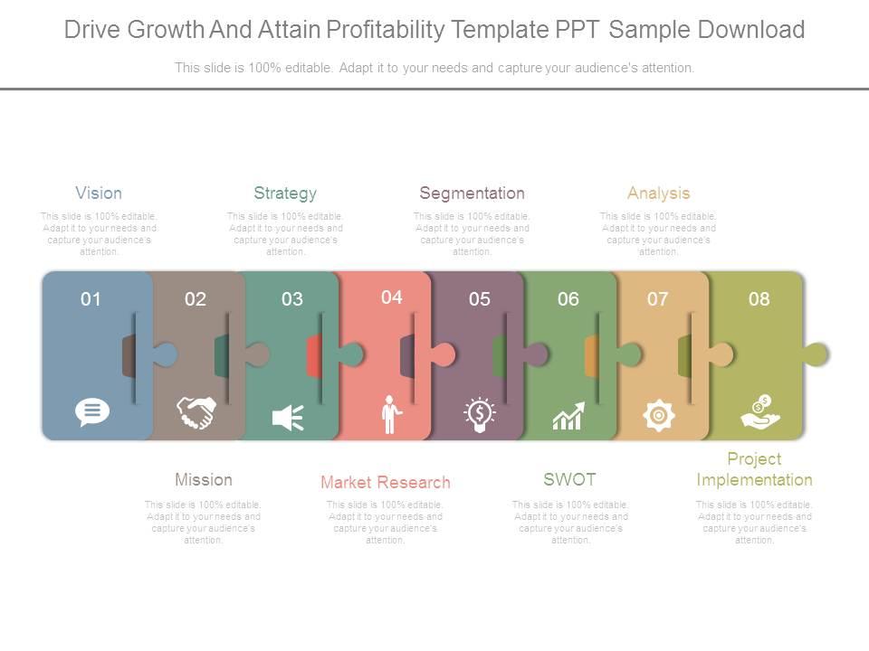 Drive growth and attain profitability template ppt sample download Slide00