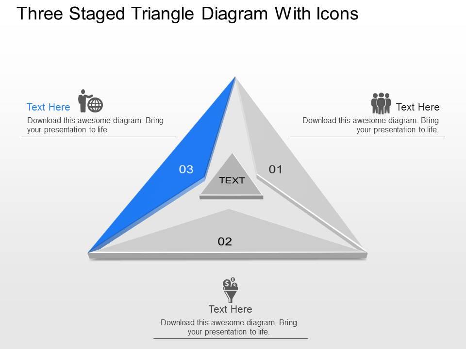 Ds Three Staged Triangle Diagram With Icons Powerpoint Template ...