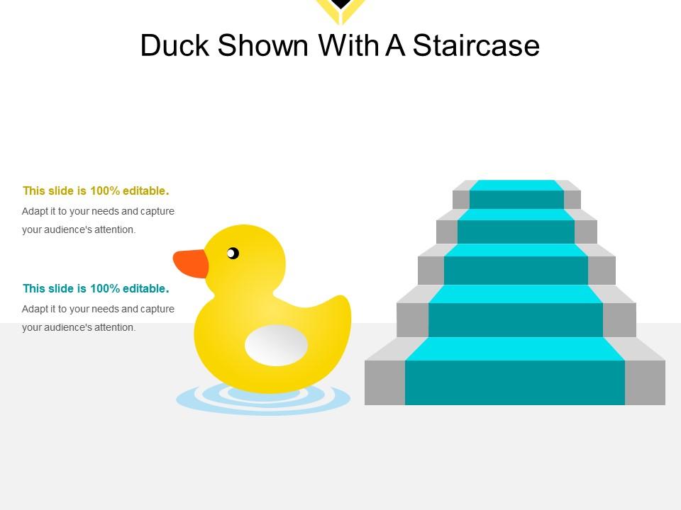 Duck shown with a staircase Slide01