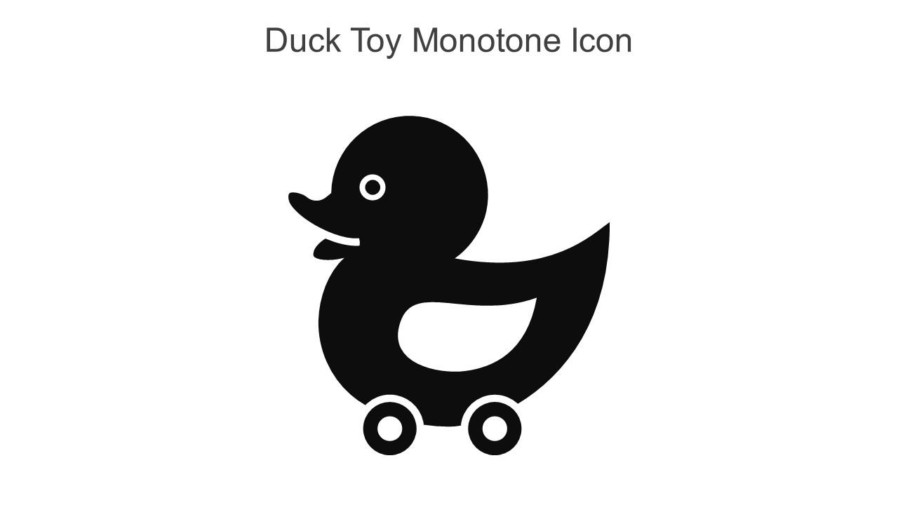 Duck Toy Monotone Icon In Powerpoint Pptx Png And Editable Eps Format Slide01