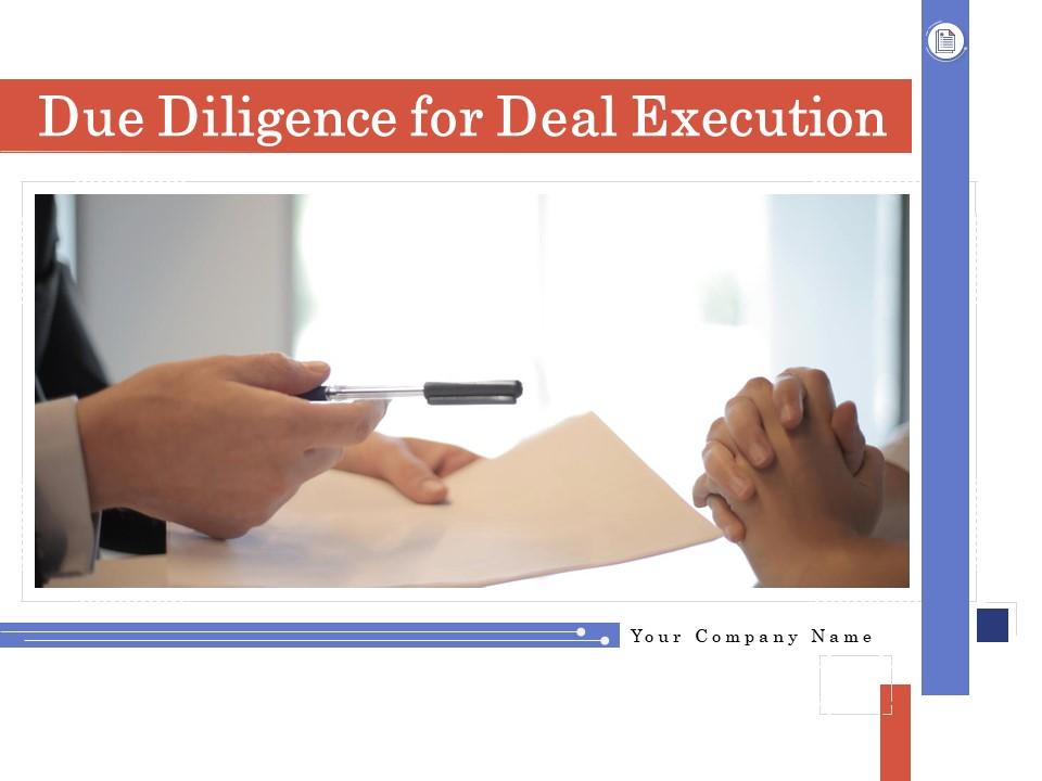 Due Diligence For Deal Execution Powerpoint Presentation Slides