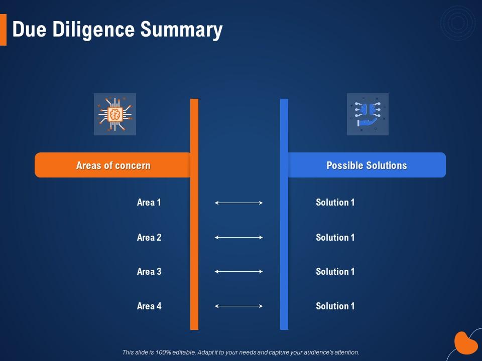 Due diligence summary concern ppt powerpoint presentation summary pictures Slide01