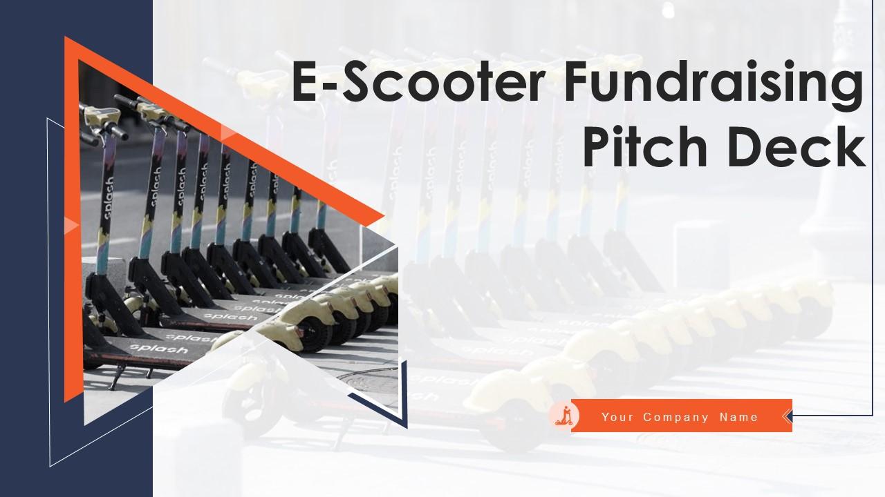 E scooter fundraising pitch deck ppt template Slide01