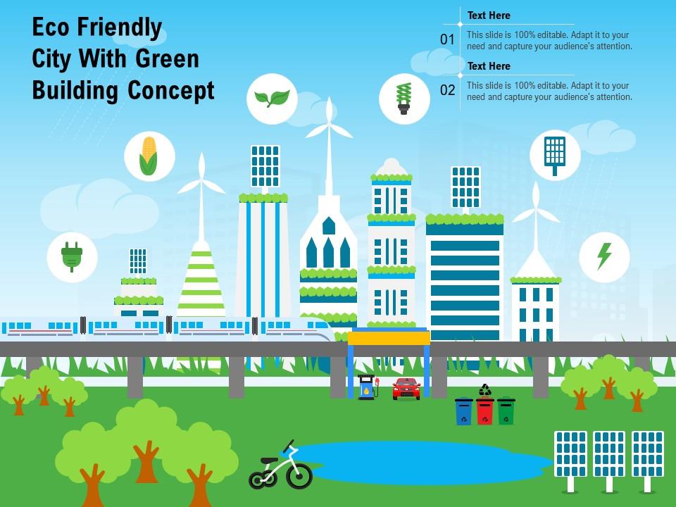 Eco friendly city with green building concept Slide01
