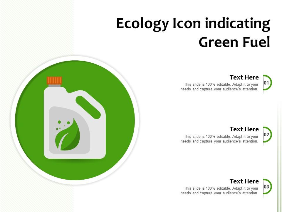 Ecology icon indicating green fuel Slide01