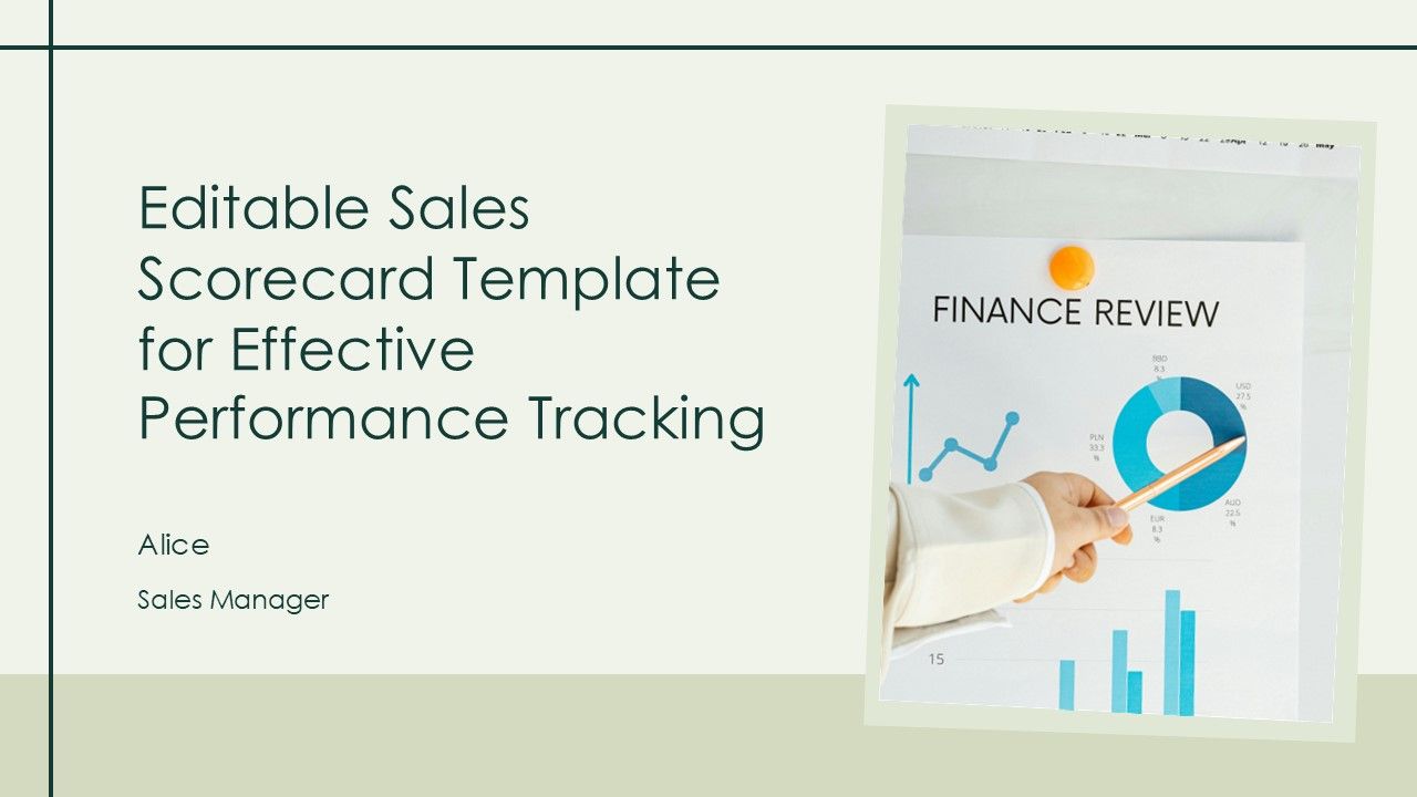 Editable Sales Scorecard Template For Effective Performance Tracking PPT H