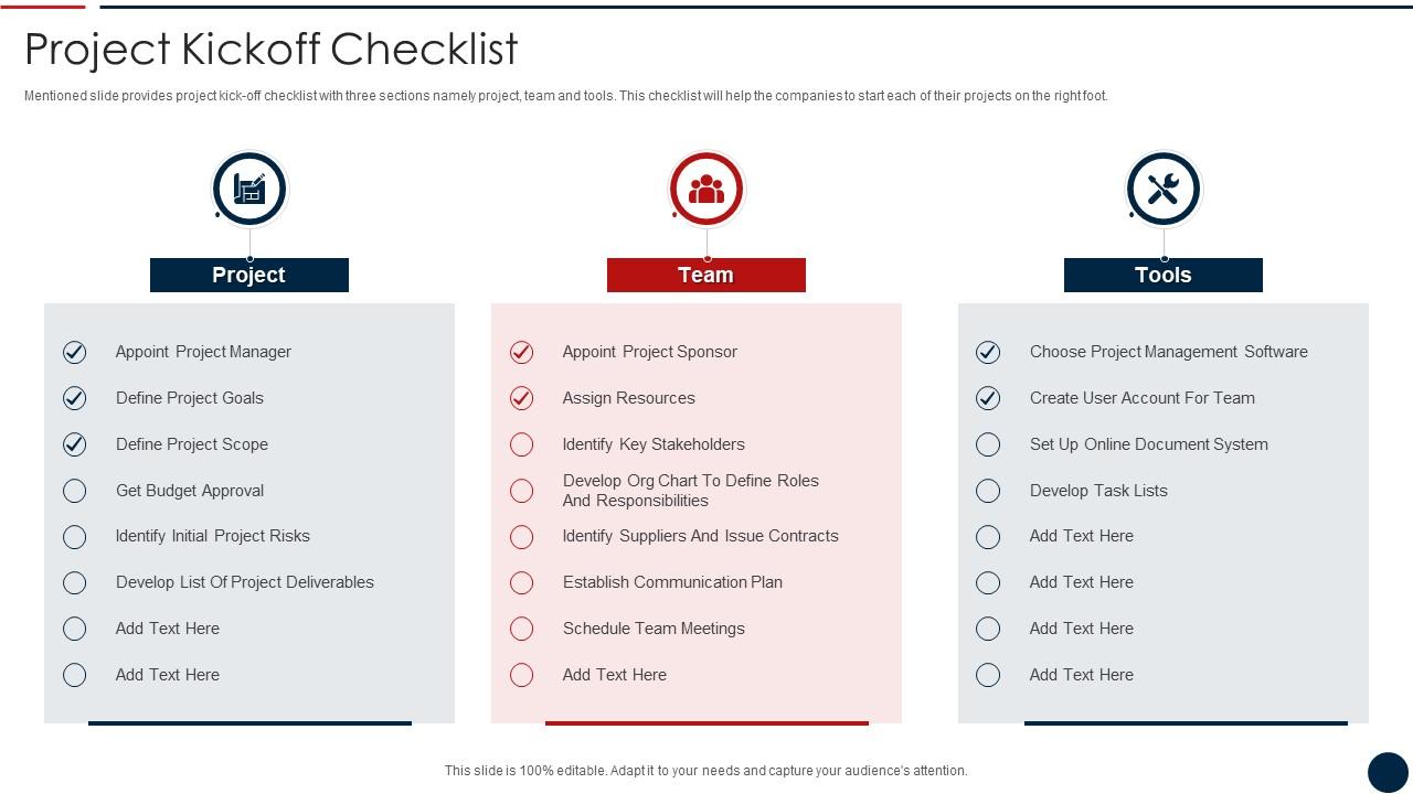 Effective IT Project Inception Project Kickoff Checklist Slide01