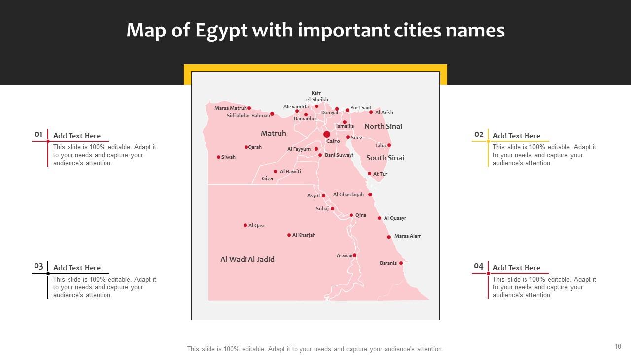 Egypt Map Powerpoint PPT Template Bundles