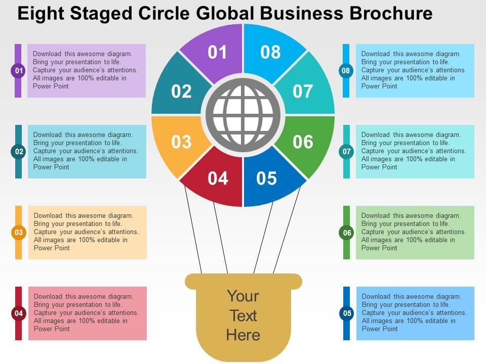 eight_staged_circle_global_business_brochure_flat_powerpoint_design_Slide01
