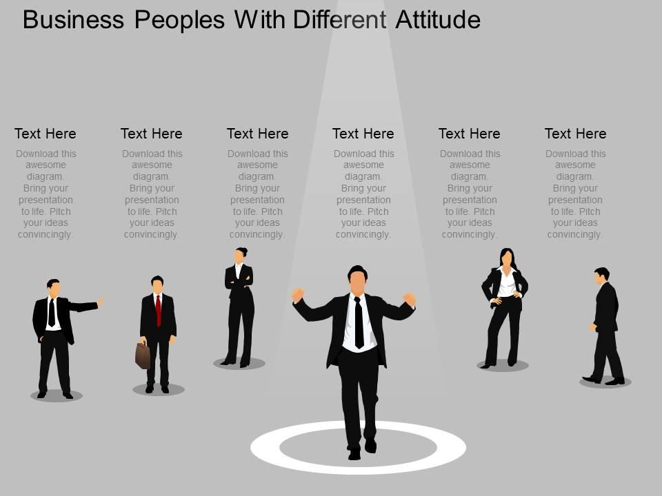El business peoples with different attitude powerpoint template Slide01