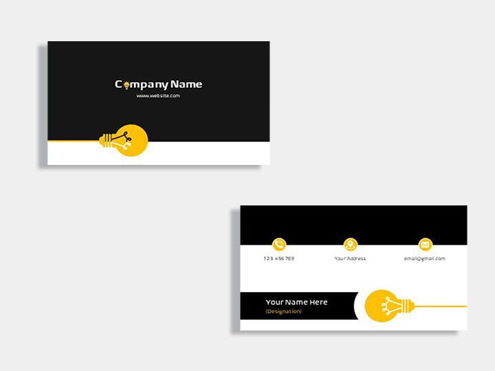 Electrical Company Business Card Template Design | Presentation Graphics |  Presentation PowerPoint Example | Slide Templates