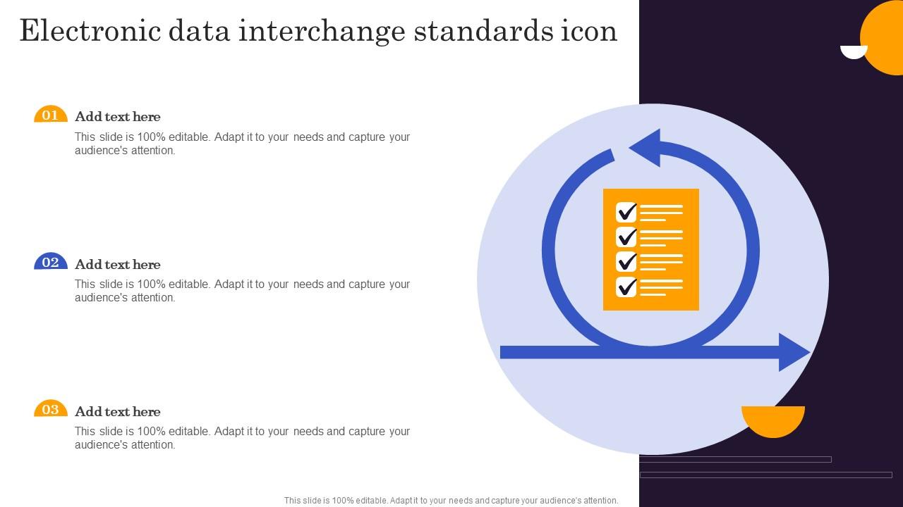 Electronic Data Interchange Standards Icon PPT Presentation