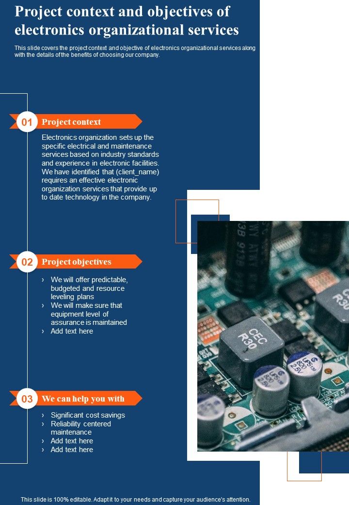 Electronic Project Context Objectives Electronics Organizational One
