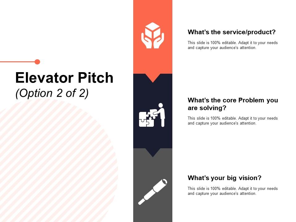 Elevator pitch option ppt powerpoint presentation summary gridlines Slide01