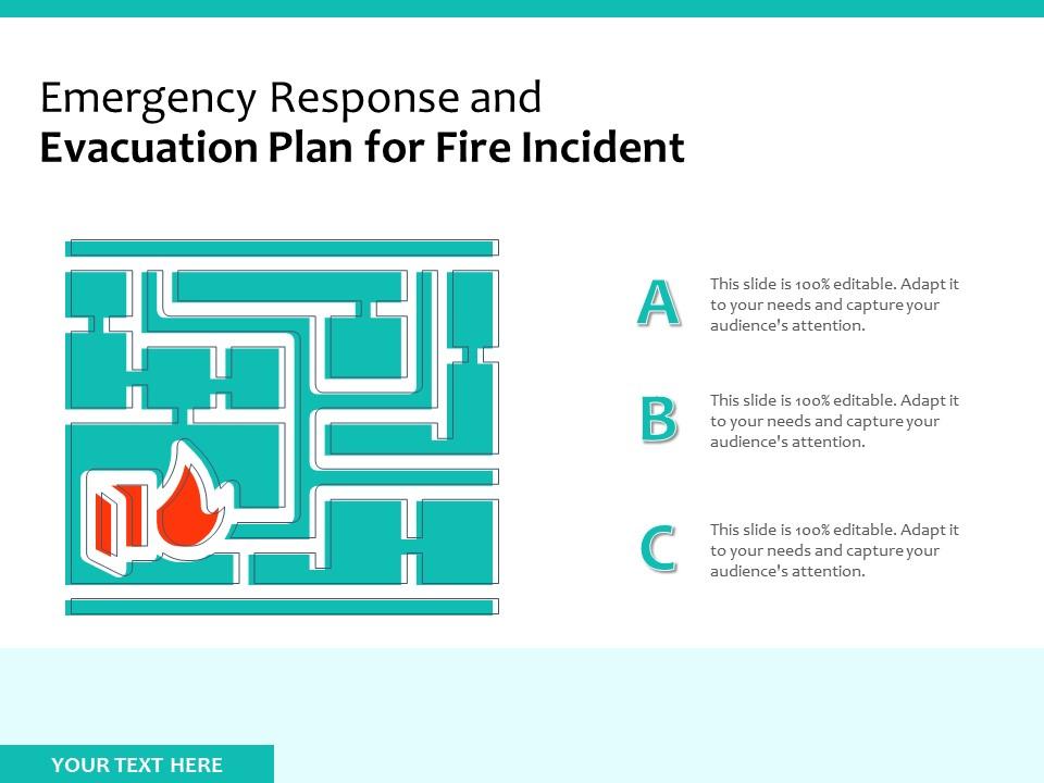 Emergency response and evacuation plan for fire incident